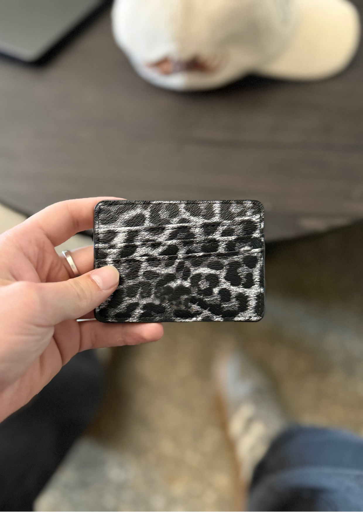 Snow Leopard Card Holder