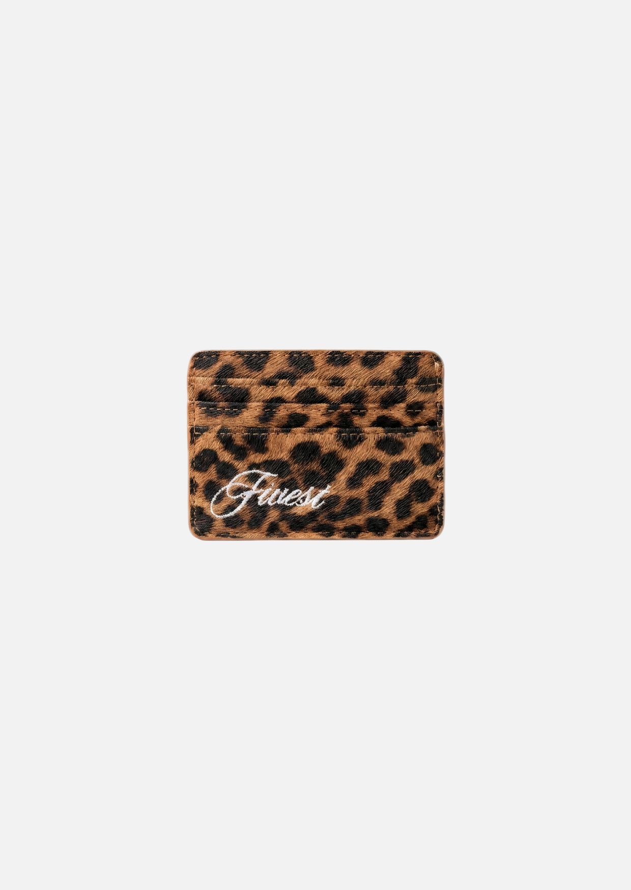 Orange Leopard Card Holder